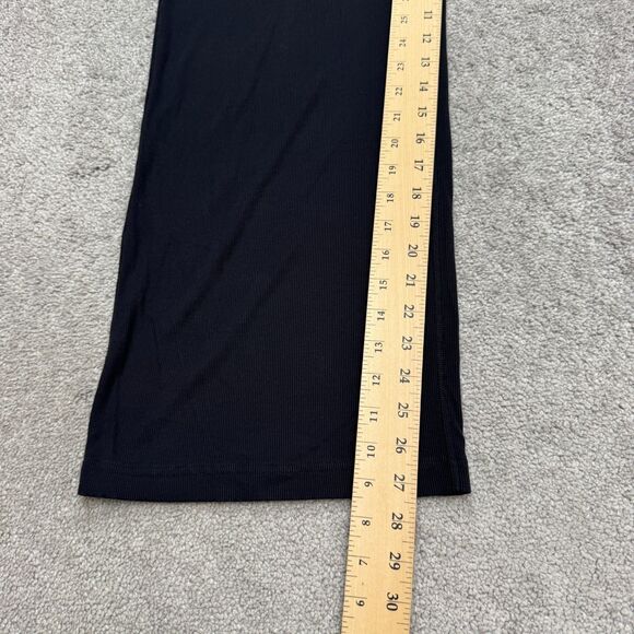 Vuori Ribbed Knit Wide Leg Jumpsuit Womens Large Navy Blue Elastic Drawstring - Picture 14 of 16